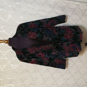 Vintage Komitor Floral Blazer Jacket Size Womens 16 1/2